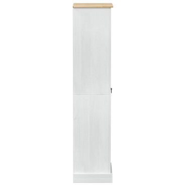 vidaXL Ντουλάπες με ράφι Λευκό 55x38x170cm Στερεά ξυλεία πεύκου