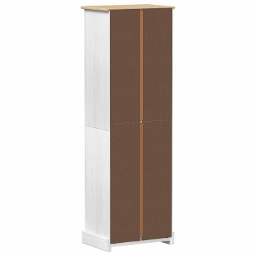 vidaXL Ντουλάπες με ράφι Λευκό 55x38x170cm Στερεά ξυλεία πεύκου