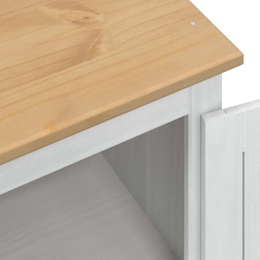 vidaXL Ντουλάπες με ράφι Λευκό 55x38x170cm Στερεά ξυλεία πεύκου