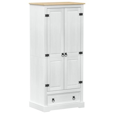vidaXL Ντουλάπες με ράφι Λευκό 76x50x170cm Στερεά ξυλεία πεύκου