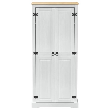 vidaXL Ντουλάπες με ράφι Λευκό 76x50x170cm Στερεά ξυλεία πεύκου