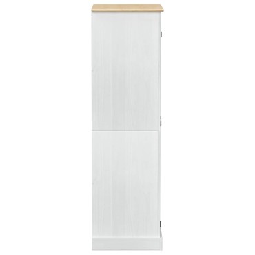 vidaXL Ντουλάπες με ράφι Λευκό 76x50x170cm Στερεά ξυλεία πεύκου