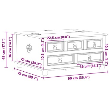 vidaXL storage box με ράφι Λευκό 90 x78x45cm Στερεά ξυλεία πεύκου