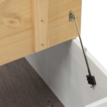 vidaXL storage box με ράφι Λευκό 78x78x45cm Στερεά ξυλεία πεύκου