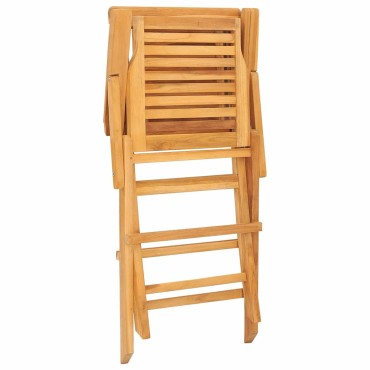 vidaXL Καρέκλες Κήπου Πτυσσόμενες 4 τεμ. 56x63x90cm Μασίφ Ξύλο Teak