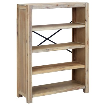 vidaXL Βιβλιοθήκη με 4 Επίπεδα 80x30x110cm Μασίφ Ξύλο Ακακίας 1 τεμ.