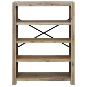 vidaXL Βιβλιοθήκη με 4 Επίπεδα 80x30x110cm Μασίφ Ξύλο Ακακίας 1 τεμ.