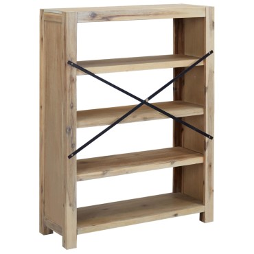 vidaXL Βιβλιοθήκη με 4 Επίπεδα 80x30x110cm Μασίφ Ξύλο Ακακίας 1 τεμ.