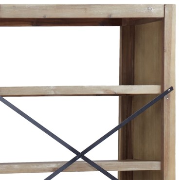 vidaXL Βιβλιοθήκη με 4 Επίπεδα 80x30x110cm Μασίφ Ξύλο Ακακίας 1 τεμ.