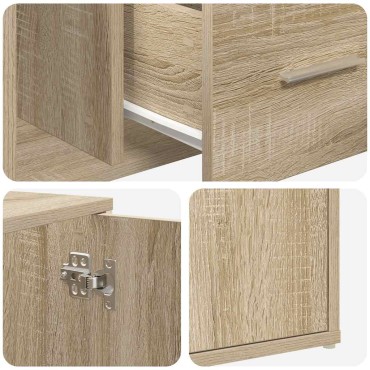vidaXL Ντουλάπι Γωνιακό Sonoma Δρυς 200x40x45cm Επεξεργασμένο Ξύλο 1 τεμ.