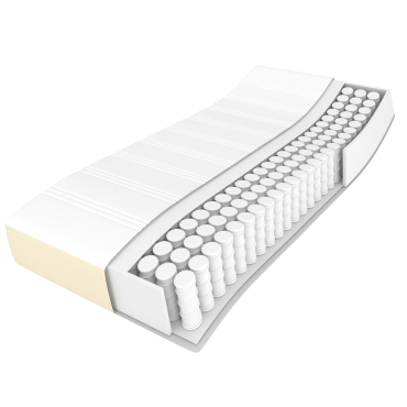 vidaXL Στρώμα με Pocket Springs Μεσαίας Σκληρότητας Κρεμ 180x200x20cm Συνθετικό Δέρμα 1 τεμ. - Διπλό