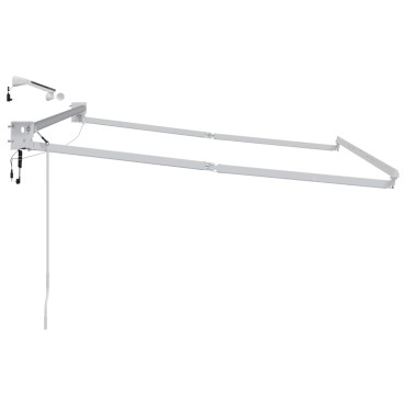 vidaXL Electric Awning Frame with LED and Wind Sensor 2.5 x 2 m Λευκό