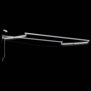 vidaXL Electric Awning Frame with LED and Wind Sensor 3.5 x 2 m Λευκό