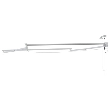 vidaXL Electric Awning Frame with LED and Wind Sensor 3.5 x 2 m Λευκό