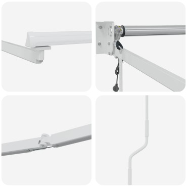 vidaXL Electric Awning Frame with LED and Wind Sensor 3 x 2.5 m Λευκό