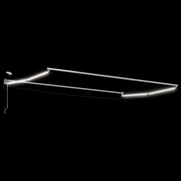 vidaXL Electric Awning Frame with LED and Wind Sensor 4 x 3 m Λευκό