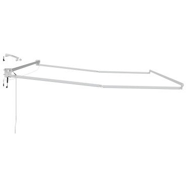 vidaXL Electric Awning Frame with LED and Wind Sensor 4 x 3 m Λευκό