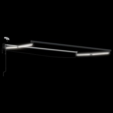 vidaXL Electric Awning Frame with LED and Wind Sensor 3,5 x 2,5 m