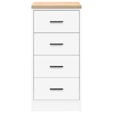 vidaXL ντουλάπι αποθήκευσης γκαράζ Λευκό 40x51x85 εκ μασίφ ξύλο πεύκο