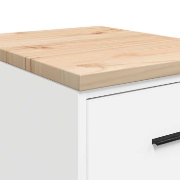 vidaXL ντουλάπι αποθήκευσης γκαράζ Λευκό 40x51x85 εκ μασίφ ξύλο πεύκο