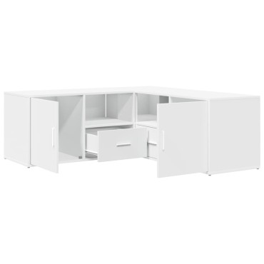 vidaXL Ντουλάπι Γωνιακό Λευκό 200x40x45cm από Επεξ. Ξύλο 1 τεμ.