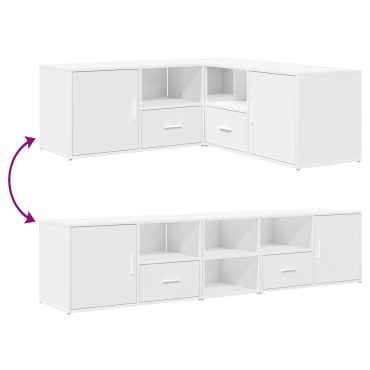 vidaXL Ντουλάπι Γωνιακό Λευκό 200x40x45cm από Επεξ. Ξύλο 1 τεμ.