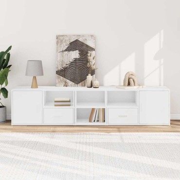 vidaXL Ντουλάπι Γωνιακό Λευκό 200x40x45cm από Επεξ. Ξύλο 1 τεμ.