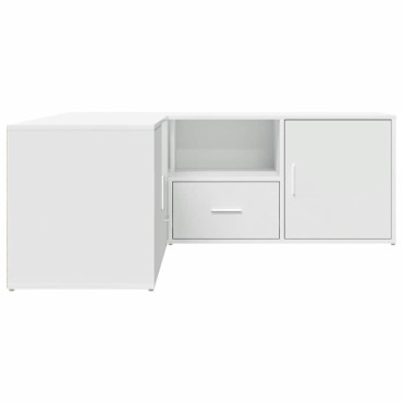 vidaXL Ντουλάπι Γωνιακό Λευκό 200x40x45cm από Επεξ. Ξύλο 1 τεμ.