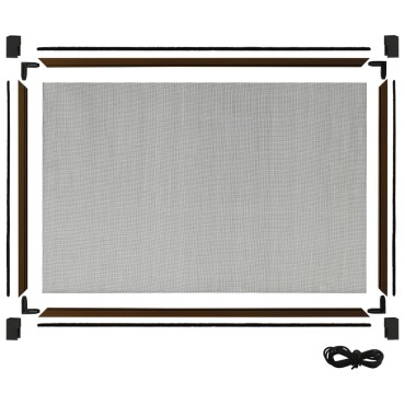 vidaXL Σήτα Παραθύρου Επεκτεινόμενη Καφέ (75-143)x50 εκ.