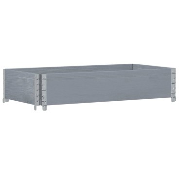 vidaXL Κολάρα Παλέτας Γκρι 100x50 εκ. από Μασίφ Ξύλο Πεύκου