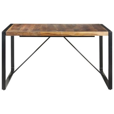 vidaXL Τραπεζαρία 140x140x75cm από Μασίφ Ξύλο 1 τεμ.