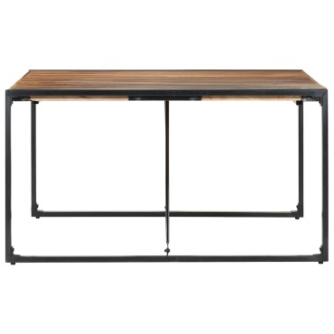 vidaXL Τραπεζαρία 140x140x75cm από Μασίφ Ξύλο 1 τεμ.