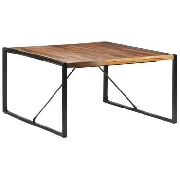vidaXL Τραπεζαρία 140x140x75cm από Μασίφ Ξύλο 1 τεμ.