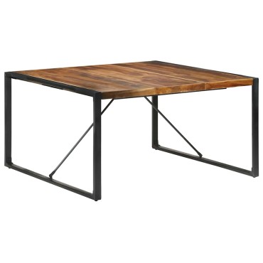 vidaXL Τραπεζαρία 140x140x75cm από Μασίφ Ξύλο 1 τεμ.