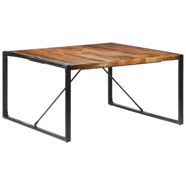 vidaXL Τραπεζαρία 140x140x75cm από Μασίφ Ξύλο 1 τεμ.