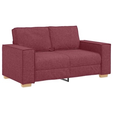 vidaXL Διθέσιος Καναπές Κόκκινος 160x78x84cm από Ύφασμα