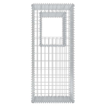 vidaXL Συρματοκιβώτια Στύλοι/Γλάστρες 2 τεμ 50x50x120cm Ατσάλινα