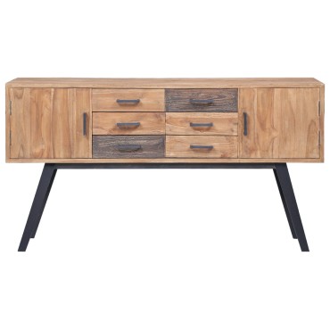 vidaXL Μπουφές 110x30x75cm από Μασίφ Ξύλο Teak 1 τεμ.