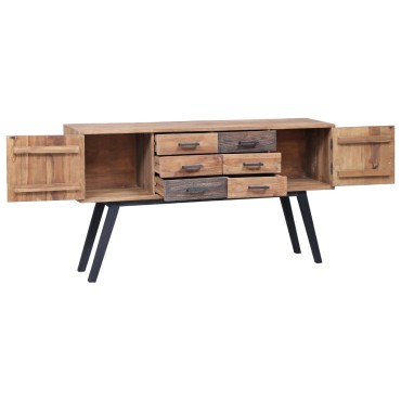 vidaXL Μπουφές 110x30x75cm από Μασίφ Ξύλο Teak 1 τεμ.