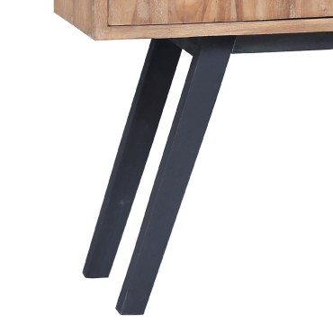 vidaXL Μπουφές 110x30x75cm από Μασίφ Ξύλο Teak 1 τεμ.