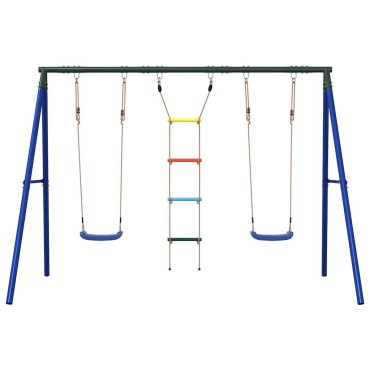 vidaXL Κούνια Εξωτερικού Χώρου Σετ με Κούνιες και Σκάλα