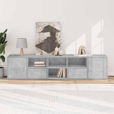 vidaXL Ντουλάπι Γωνιακό Γκρι Σκυροδέματος 200x40x45cm από Επεξ. Ξύλο 1 τεμ.