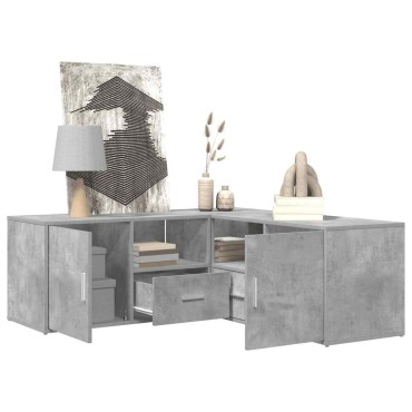 vidaXL Ντουλάπι Γωνιακό Γκρι Σκυροδέματος 200x40x45cm από Επεξ. Ξύλο 1 τεμ.