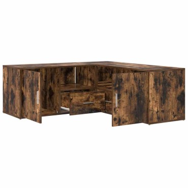 vidaXL Γωνιακό Έπιπλο Καπνιστή δρυς 200x40x45cm από Επεξεργ. Ξύλο 1 τεμ.
