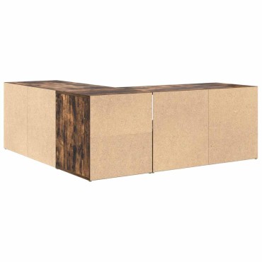vidaXL Γωνιακό Έπιπλο Καπνιστή δρυς 200x40x45cm από Επεξεργ. Ξύλο 1 τεμ.