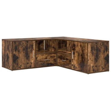vidaXL Γωνιακό Έπιπλο Καπνιστή δρυς 200x40x45cm από Επεξεργ. Ξύλο 1 τεμ.