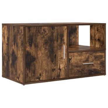 vidaXL Γωνιακό Έπιπλο Καπνιστή δρυς 200x40x45cm από Επεξεργ. Ξύλο 1 τεμ.