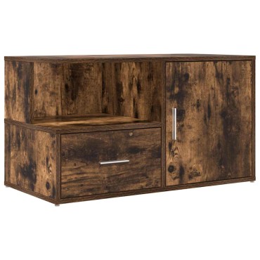 vidaXL Γωνιακό Έπιπλο Καπνιστή δρυς 200x40x45cm από Επεξεργ. Ξύλο 1 τεμ.