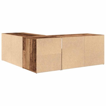 vidaXL Ντουλάπι Γωνιακό Όψη Παλαιού Ξύλου 200x40x45cm από Επεξ. Ξύλο 1 τεμ.