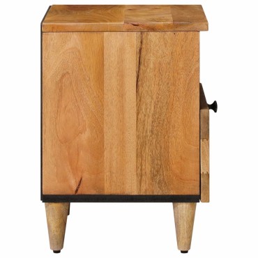 vidaXL Κομοδίνο 2 τεμ. Φυσικό 40x33x46cm Στερεό ξύλο μάνγκο